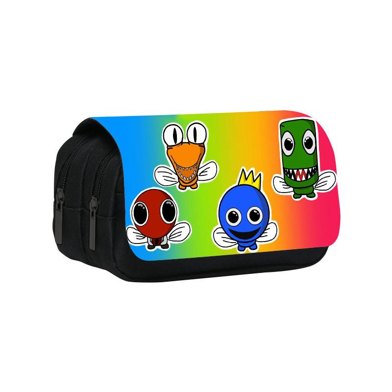 Двухъярусный пенал Rainbow Friends большой вместимости для школьников и детей