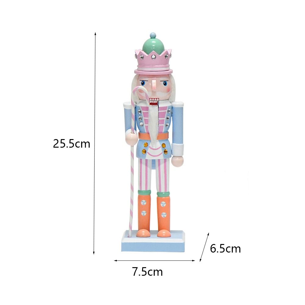 Macaron Color Nutcrackers Soldier Ornament 10 Inch Nutcracker Statues Doll Photo Props