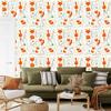 Wallpaper Cute foxes made of plants for living room and bedroom 50x1000