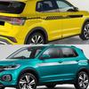 Car Waist Line Decor Sticker For Volkswagen-VW T-cross R line Racing Sport Stripes Honeycomb Graphic DIY Vinyl Decal Accessories