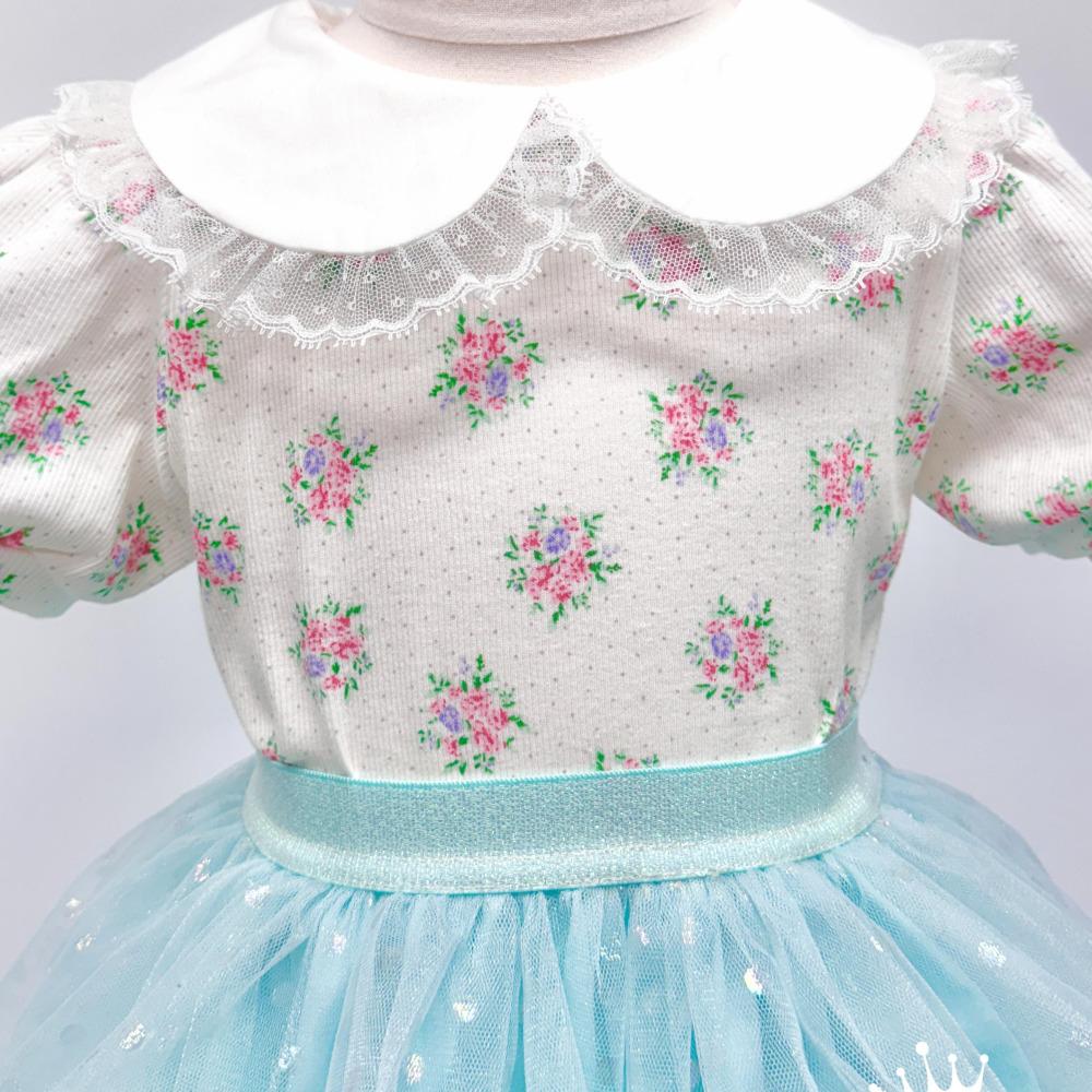 Платье принцессы для девочек – Мягкое платье из тюля для вечеринки Платье-пачка для малышей Детский наряд в цветочном и винтажном стиле