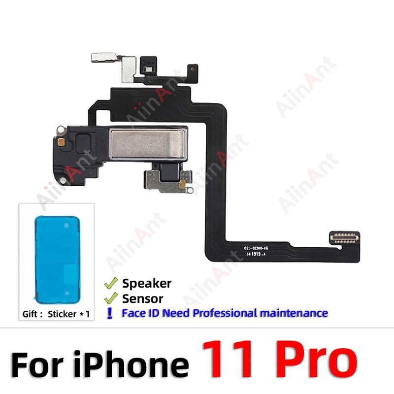 AiinAnt Шлейф динамика слухового динамика и датчика приближения для iPhone 11 Pro X Xr Xs Max 7 8 Plus со стикером 100% OEM