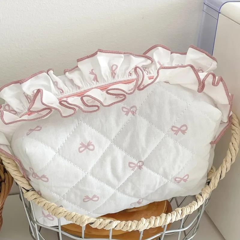 1 шт. креативный дизайн бант пенал для девочки милый корейский бант с рюшами сумка для ручек большой емкости мягкая канцелярская сумка для хранения