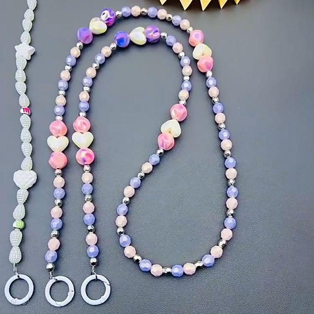 Подвесное украшение Кошелек Цепочка для ожерелья Универсальный шнурок для телефона Разноцветные бусины Ремешок для телефона Кукла