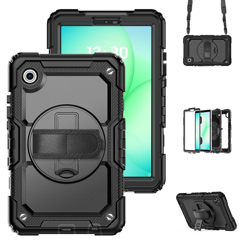 8.7 Inch Tablet Case Galaxy Tab A9 A11 X110 X133 With Silicone Bumper PC Back Shell Hand Strap Kickstand