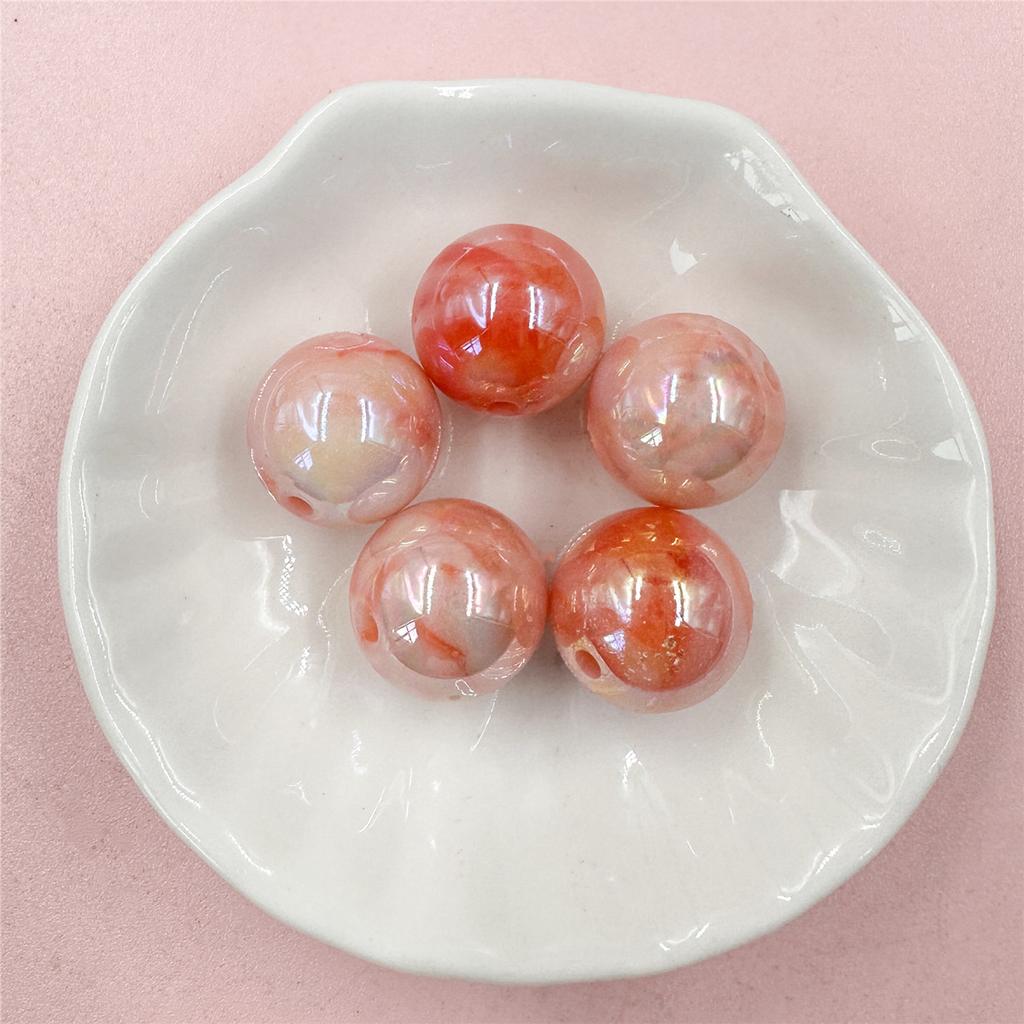 500 г около 200 шт 16 мм цепочка для телефона, серьги, ювелирные аксессуары, материалы для рукоделия, цветные круглые бусины с УФ-градиентом, окрашенные методом Halo, для DIY