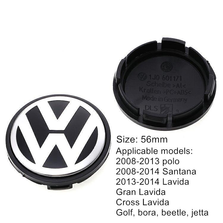 4PCS 56mm 65mm Car Wheel Center Hub Caps Cover for VW Volkswagen Golf Polo Passat Touran Jetta Interior Mouldings EKJA-K564 QK1