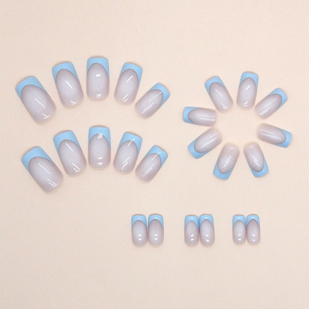 Длинные квадратные накладные ногти блестящие ногти Aurora модные накладные ногти своими руками