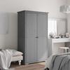 VidaXL Wardrobe, Clothes Cabinet, Clothes Closet, Storage Furniture, Bedroom Organizer, Solid Wood Grey 355061