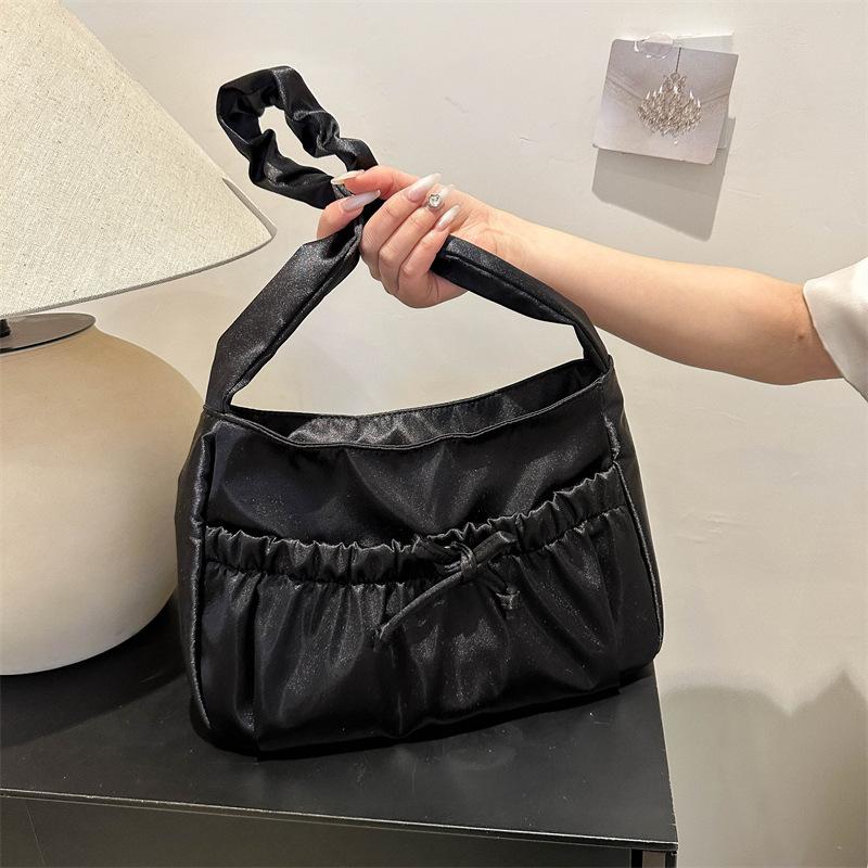 Модная нежная плиссированная сумка через плечо женская весенняя универсальная сумка подмышкой