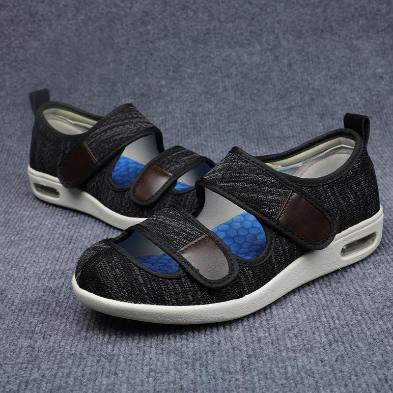 Мужская и женская обувь для диабетиков очень широкой ширины с регулируемыми кроссовками, удобная для пожилых людей с опухшими ногами в помещении и на открытом воздухе