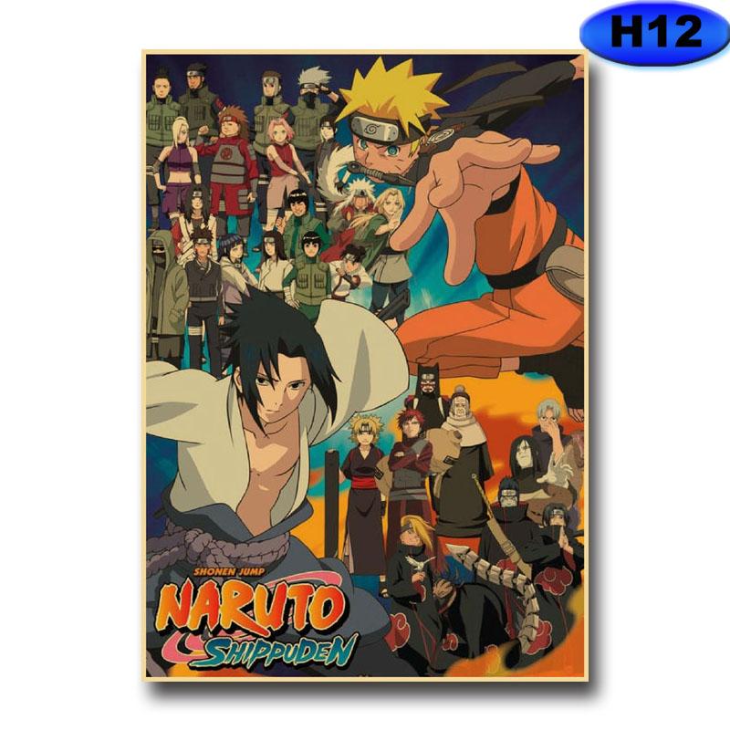 Боруто аниме постер винтажные постеры Узумаки Бар Кафе Домашний Декор Гостиная Наклейка на стену Художественная живопись Коллекция фанатов картина