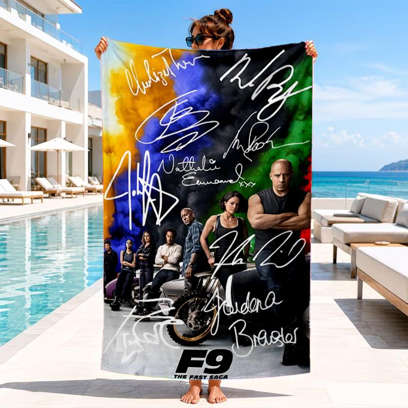 Fast And car Family Beach Towel, Microfiber Beach Towel, Perfect For Pool, Beach, Travel, Home Decor Beach Party Fan gifts