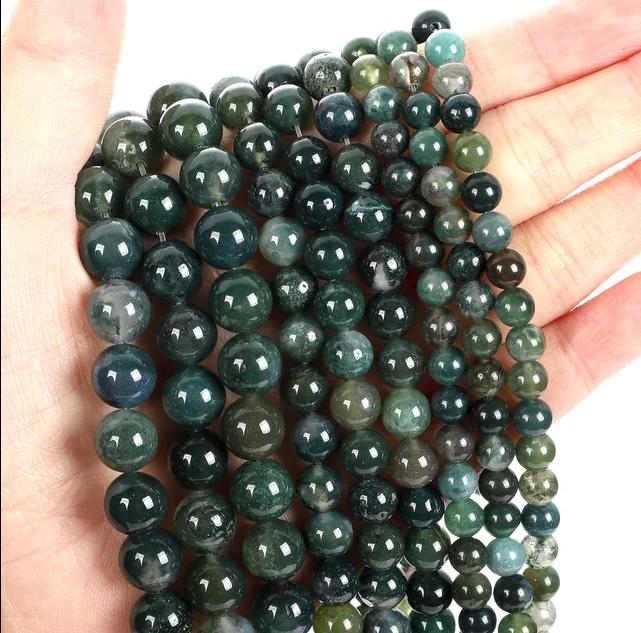 30pcs Natural Stone Beads Tiger Eye Agate Turquoise Rose Quartz Lapis Jade Opal Round Loose Beads for Jewelry Making DIY Bracelet 6mm