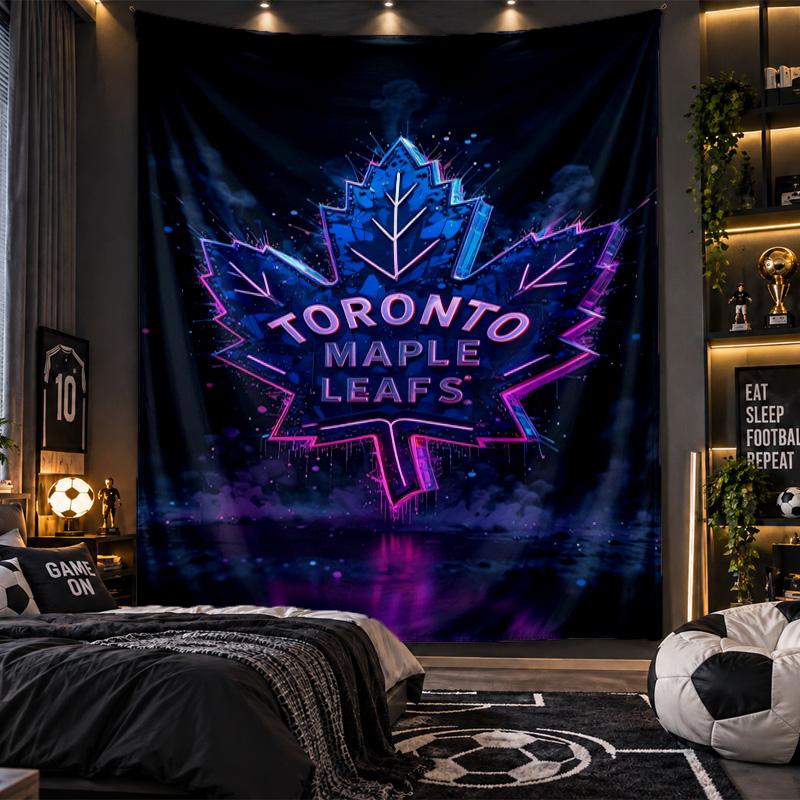 Wall Hanging Tapestry Toronto Maple Leafs Print Cloth for Living Room Bedroom Home Decor