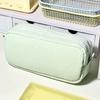Zipper Design Simplicity Pencil Case Multifunctional Square Shape Stationery Box  Student Use