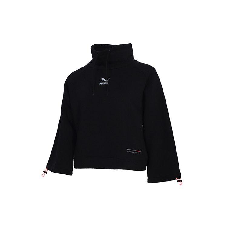 Puma Толстовки Женские Черные Стойка Умеренный Обычный 530299-01