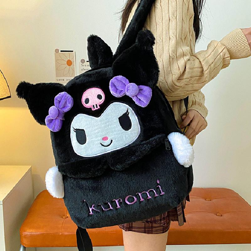Очаровательный Мультяшный Рюкзак Kuromi Большой Вместимости Стильный Дизайн с Собачкой Пудинг для JK Uniform