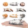 ПВХ Имитация Кошки Модель Миниатюрный Котенок Фигурка Статуэтка Скульптура Обучающая Игрушка Животное Настольное Украшение