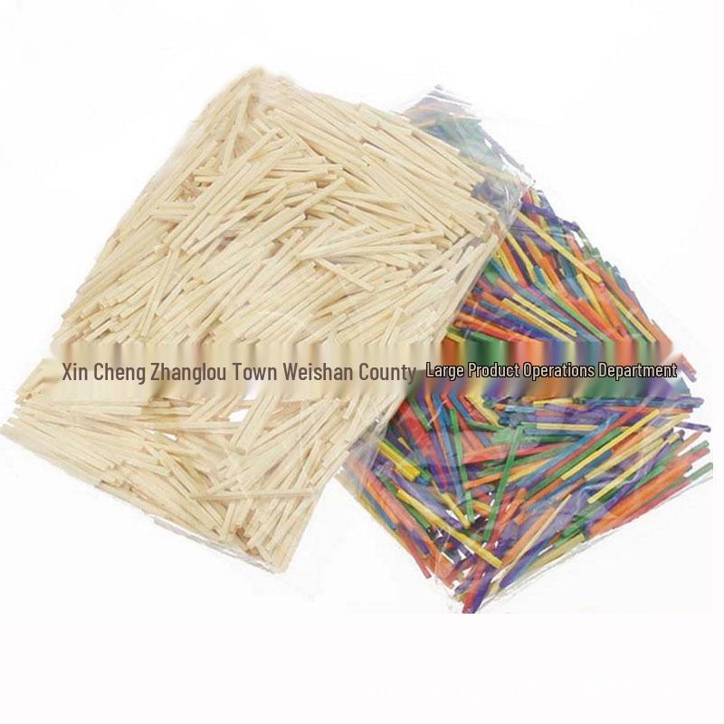 Colorful Wooden Matchsticks for Kids' Crafting and Counting