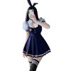 Bunny Girl Police Blue Stockings Open Chest Lingerie Babydoll Sexy Cosplay Reverse Bunny Rabbit Training Temptation Halloween Costume Cute Ladies