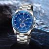 Fashion Business Men's Watch Men's Quartz Watch Stainless Steel Watch Large Dial Watch Casual Men's Watch Sports Watch Calendar Watch