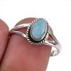 Natural Republic Larimar Gemstone Handmade 925 Sterling Silver Ring Size 8 F3U82
