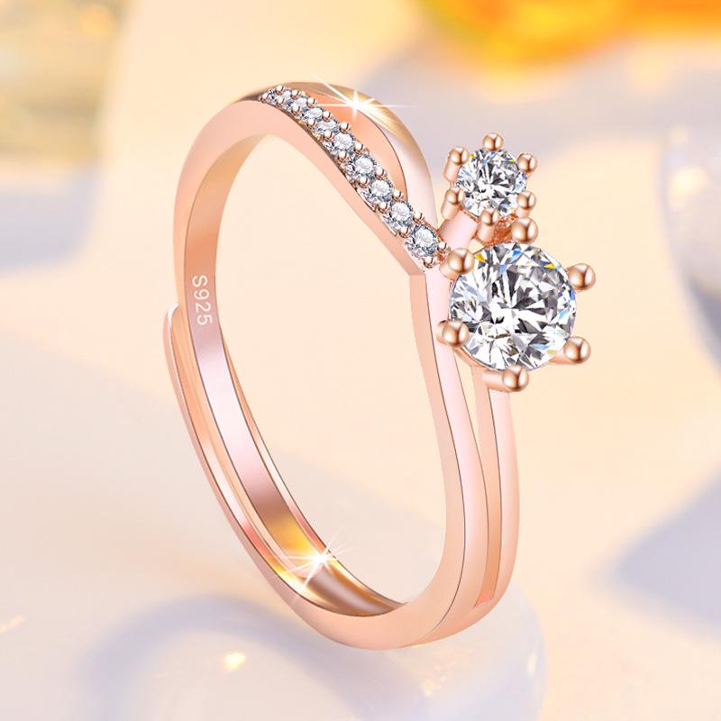 Кольцо с корейским цирконием Twist Arm Fairy Wish Ring - уникальный дизайн указательного пальца