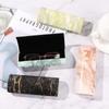 Accessories Waterproof PU Sun Glasses  Box Marble Pattern Strong Magnet Eyeglasses Case Glasses Box