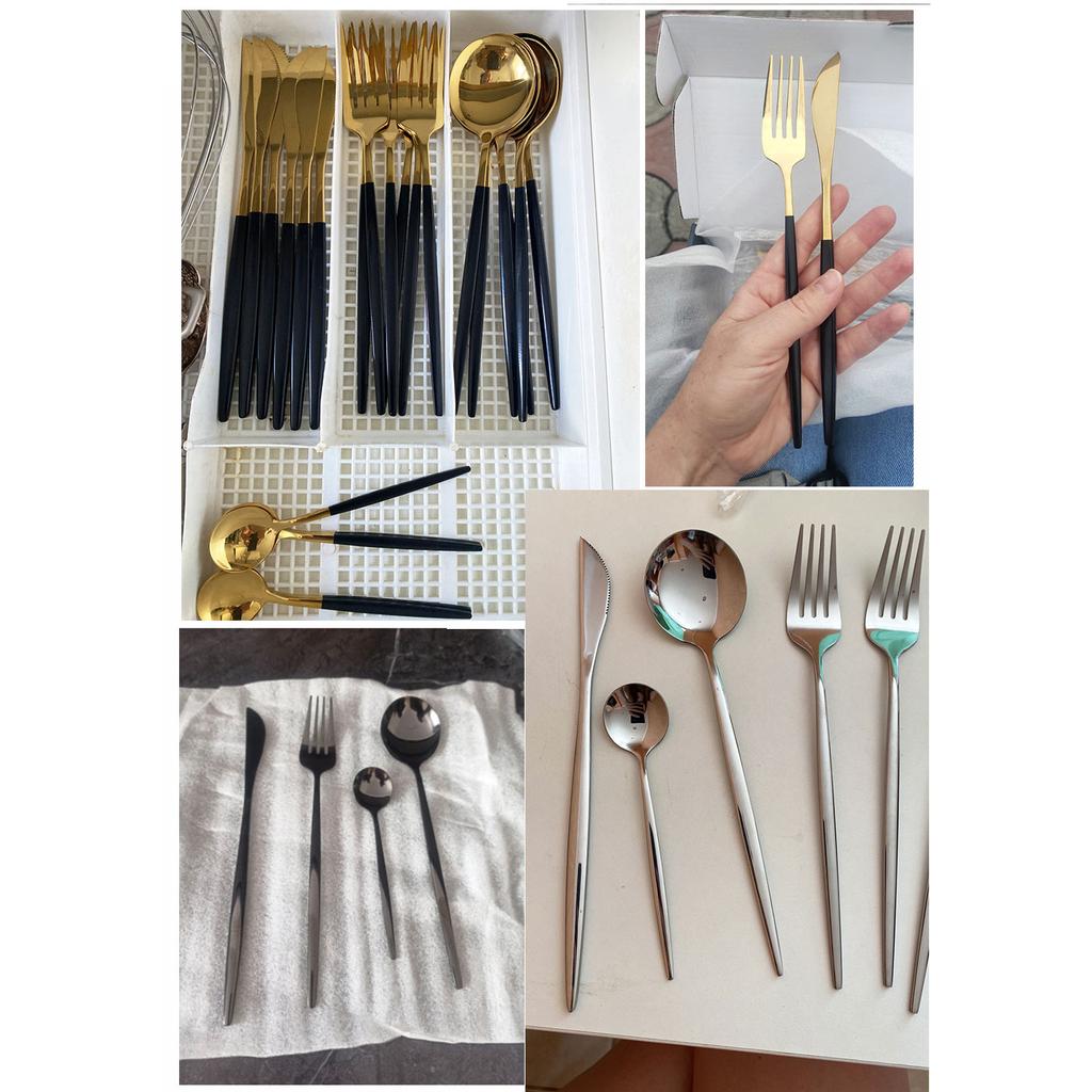 24 шт. набор столовой посуды с подарочной коробкой, нож, вилка, ложка, ужин, набор столовых приборов, посуда из нержавеющей стали, столовое серебро, еда, кухня