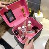 Модный водонепроницаемый косметический кейс большой вместимости из ПУ-кожи, дорожный чемодан, квадратный жесткий кейс для макияжа, женский