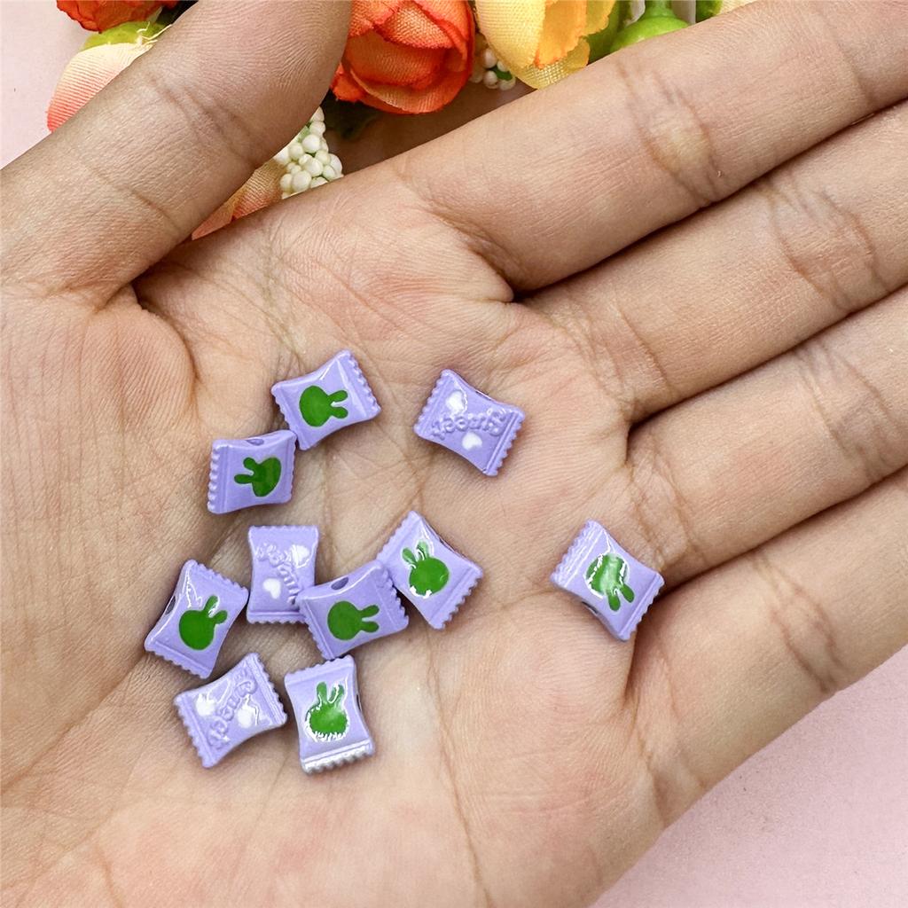 Jewelry Making 9.7*12.6mm Alloy Dripping DIY Beading Material Cute Candy Beads Fashion for Bracelet Necklace 10pcs