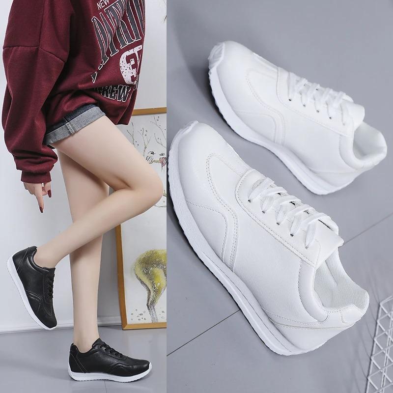 Кожаные Кроссовки Спортивная вулканизированная обувь Удобные Весенние Кроссовки Повседневная обувь Мода Школа Теннис
