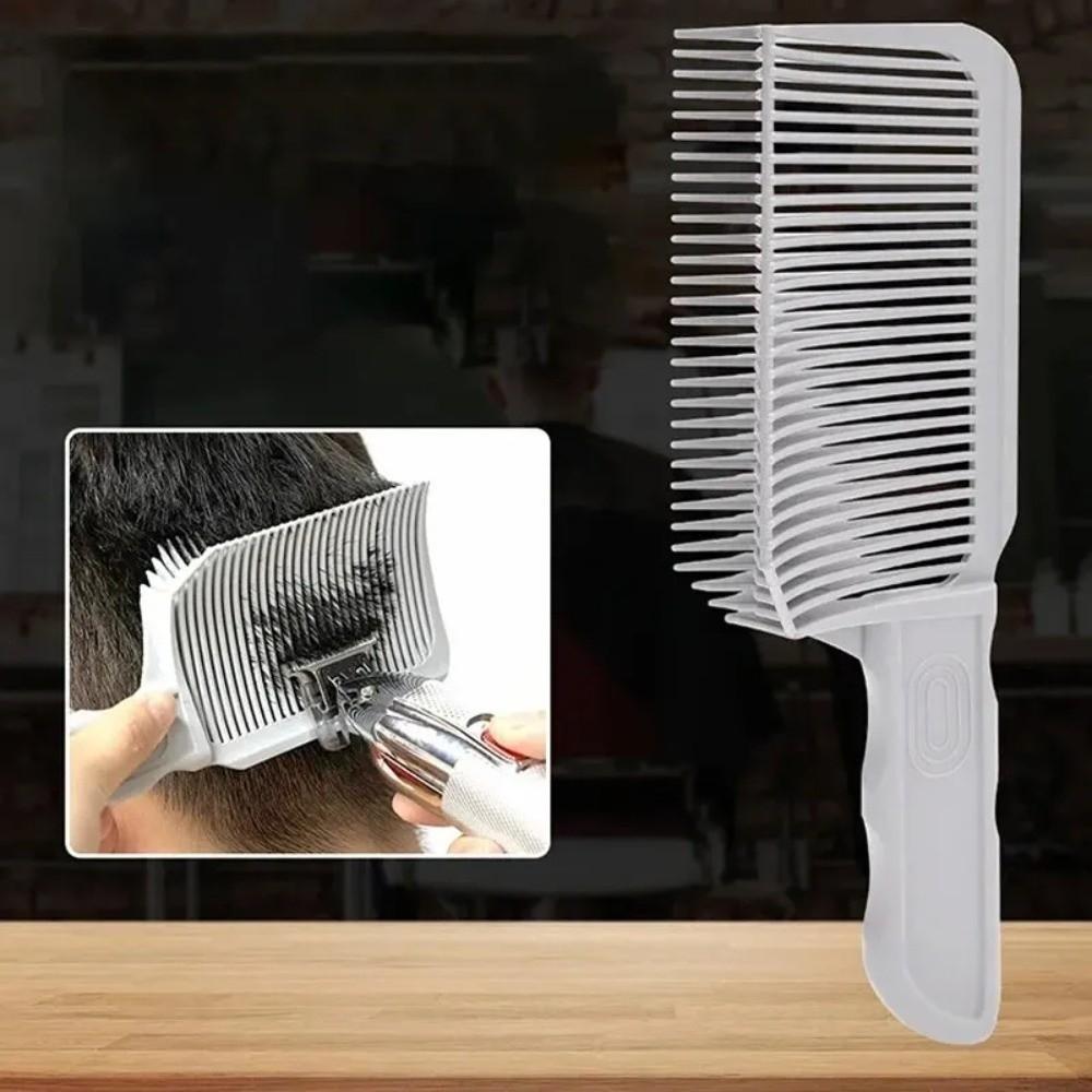 Heat Resistant Fading Comb Plastic Flat Top Hair Cutting Comb Barber Clipper Blending Comb  for Men