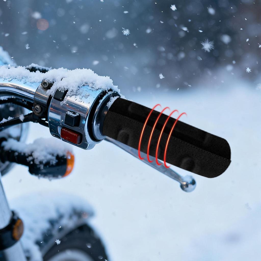 Heated Grips For Motorcycle USB Powered Winter Cycling Hand Heater Motorcycle Heating Handle Cover For Winter Cold Weather