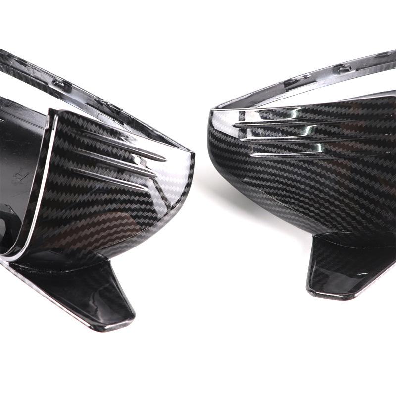 For Mercedes-Benz B, C, E, S, CLS, GLA, GLC W205 carbon fiber pattern /Glossy Black bull horn replacement mirror cover