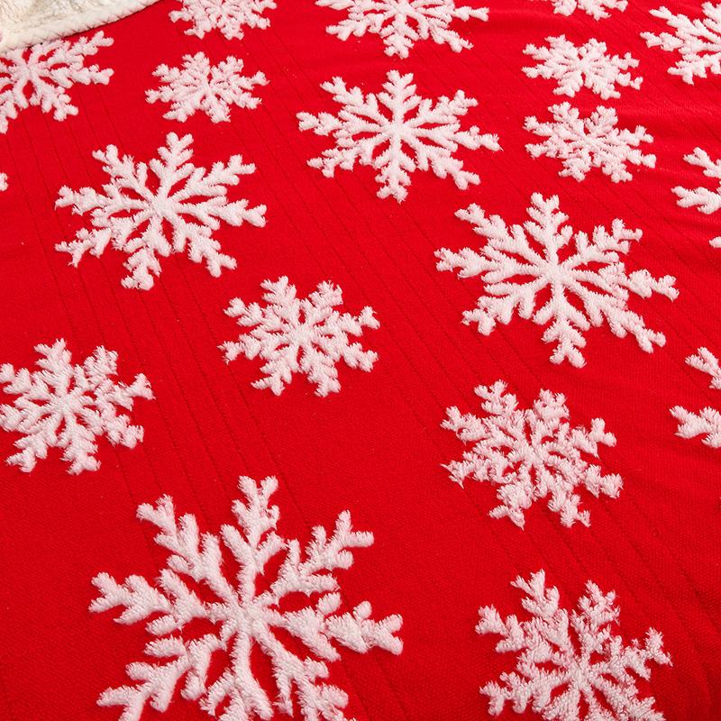 2025 New Christmas Snowflake Fleece Blanket Double Layer Thick Warm Throws Blankets for Sofa Bed Autumn Winter Faux Wool Blanket