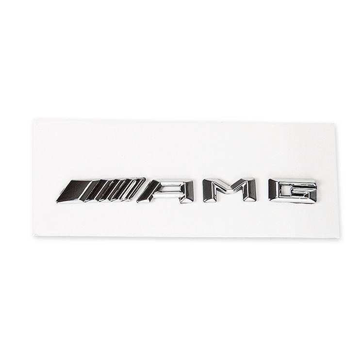 YWP4  1Pcs Car Badge Aluminum Sticker Decoration Accessories For Mercedes Benz AMG Smart W205 C300 W203 W206 W108 W124 W126 W140
