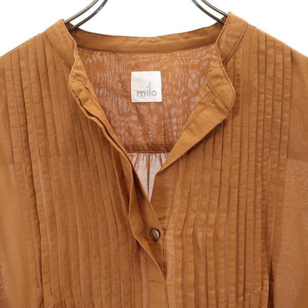 unused milo Long sleeve skipper one piece FREE Brown UNITED ARROWS Women Used