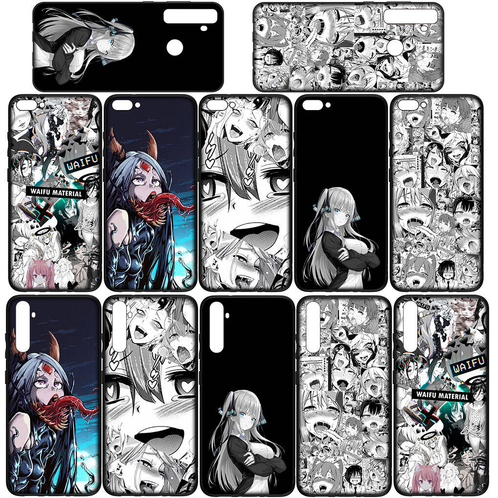 Для iPhone 17 16 15 Xiaomi Poco F7 F8 X7 X6 C85 C75 M8 Redmi Note 14 13 12 11 Pro Max 14C 13C A3 A4 Чехол Мультяшный Ахегао Хентай Манга Девушка Ваифу Обложка