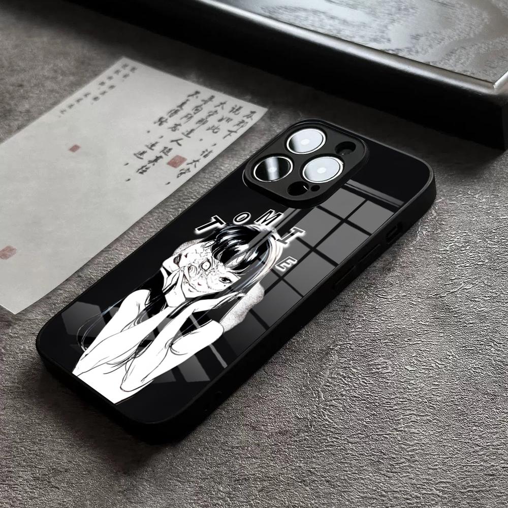 Чехол для телефона Junji Ito Tomie в стиле хоррор-комиксов для IPhone 16 Pro Max 14 17 Air 12 15 11 13 Mini X XR XS Max SE Стеклянная крышка