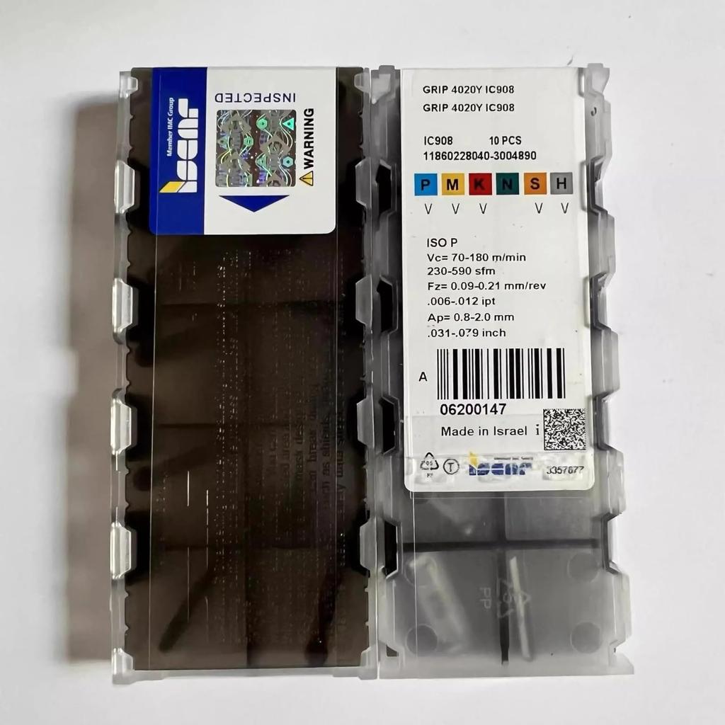 GRIP4020Y IC908 /Промышленные сменные твердосплавные пластины 10 шт.