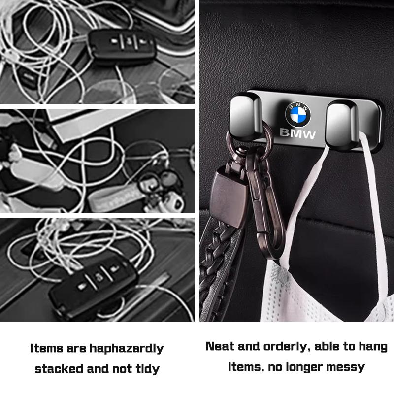 EBGU9 Adhesive Car Dashboard Hook For BMW X1 X3 X5 X6 X7 1 3 5 6 7 Series E70 E91 E87 F40 F48 G20 G30 Alloy Vehicle Hook Hanger Keys