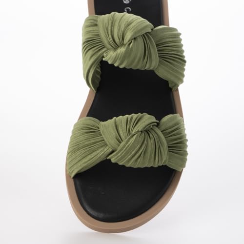 Carino CAST44090 Women's Green Sandals, Size 22.5 cm