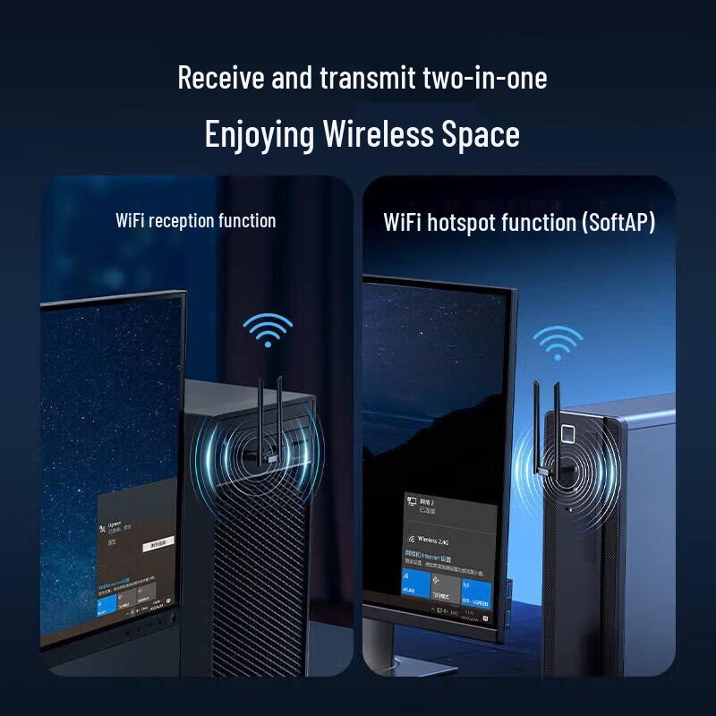 UGREEN 1300Mbps Dual Band USB WiFi Adapter with Dual Antennas (CN version)