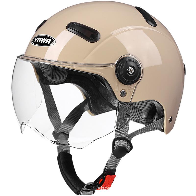 Сертифицированный электрический шлем для мужчин и женщин, универсальный ретро-полушлем для всех сезонов