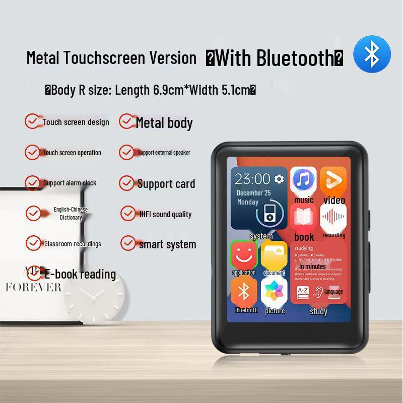 Student Touchscreen MP4/MP3 Player with Bluetooth & English Dictionary