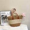 Сумки из соломы для женщин Ins Style New Style Beach and Seaside Outdoor Vacation Большая вместительная сумка через плечо
