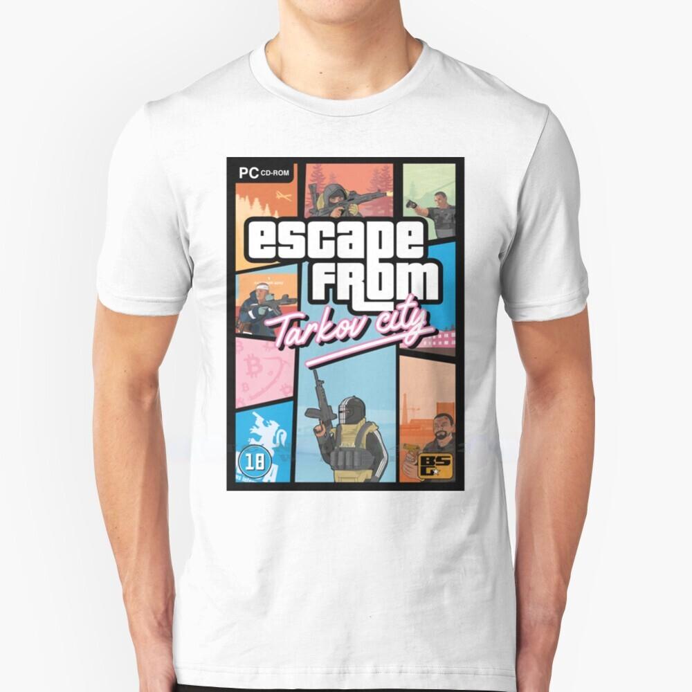 Футболка в стиле Escape From Tarkov-Vice City Maska 1sch Altyn Escape From Tarkov Killa Russia Akm Ak 47 M4 Fps Game T Shirt