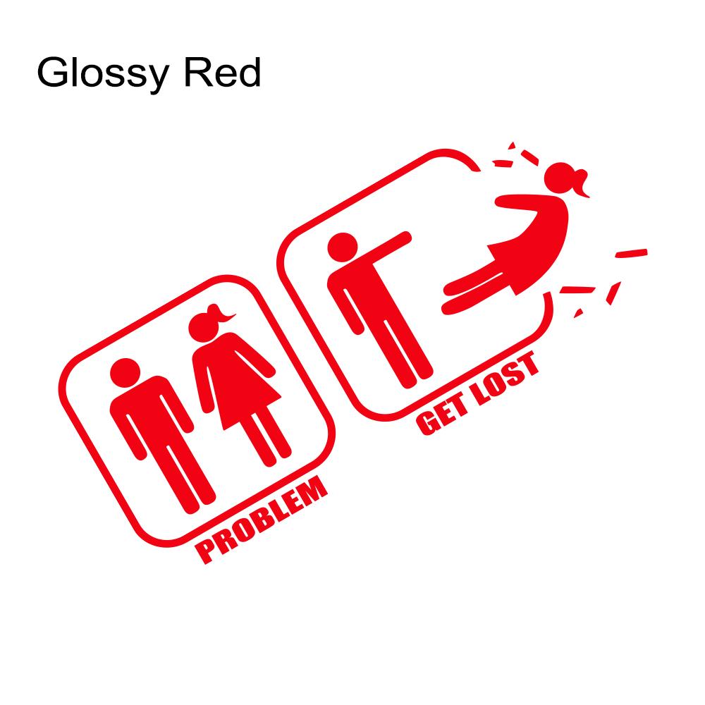 Car Stickers Man Woman Relationship Problem Get Lost Funny Vinyl Decal For Auto SUV Truck Window Bumper Waterproof Accessories